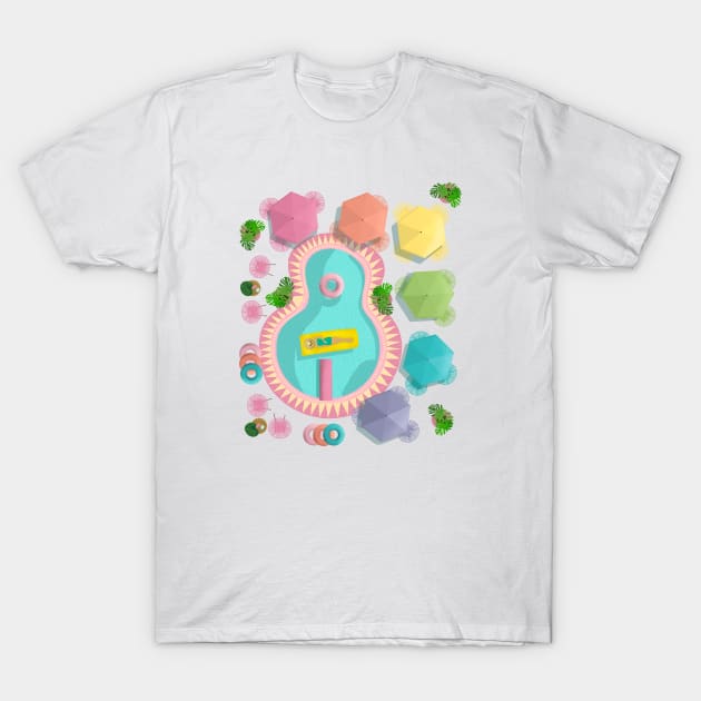 Summer Sorbet Rainbow Pool T-Shirt by jenblove